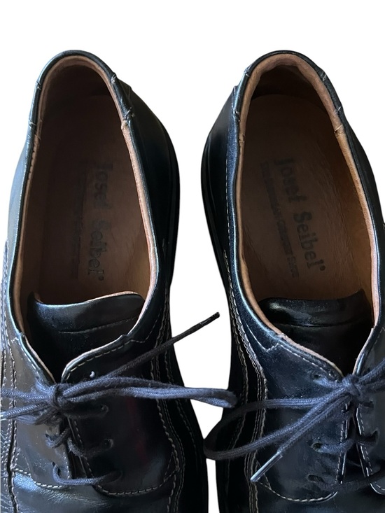 Josef Seibel Black Leather Lace-Up Dress Shoes main image 7